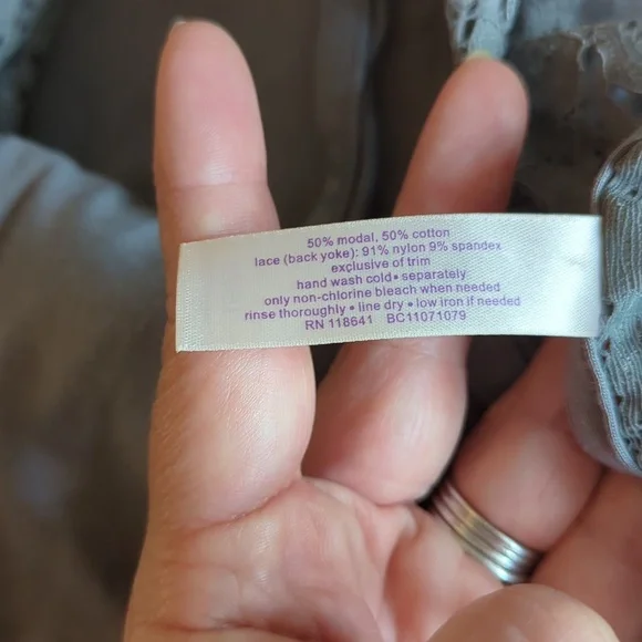 EUC Cacique Gray Lace Sleep Set - Picture 7 of 8